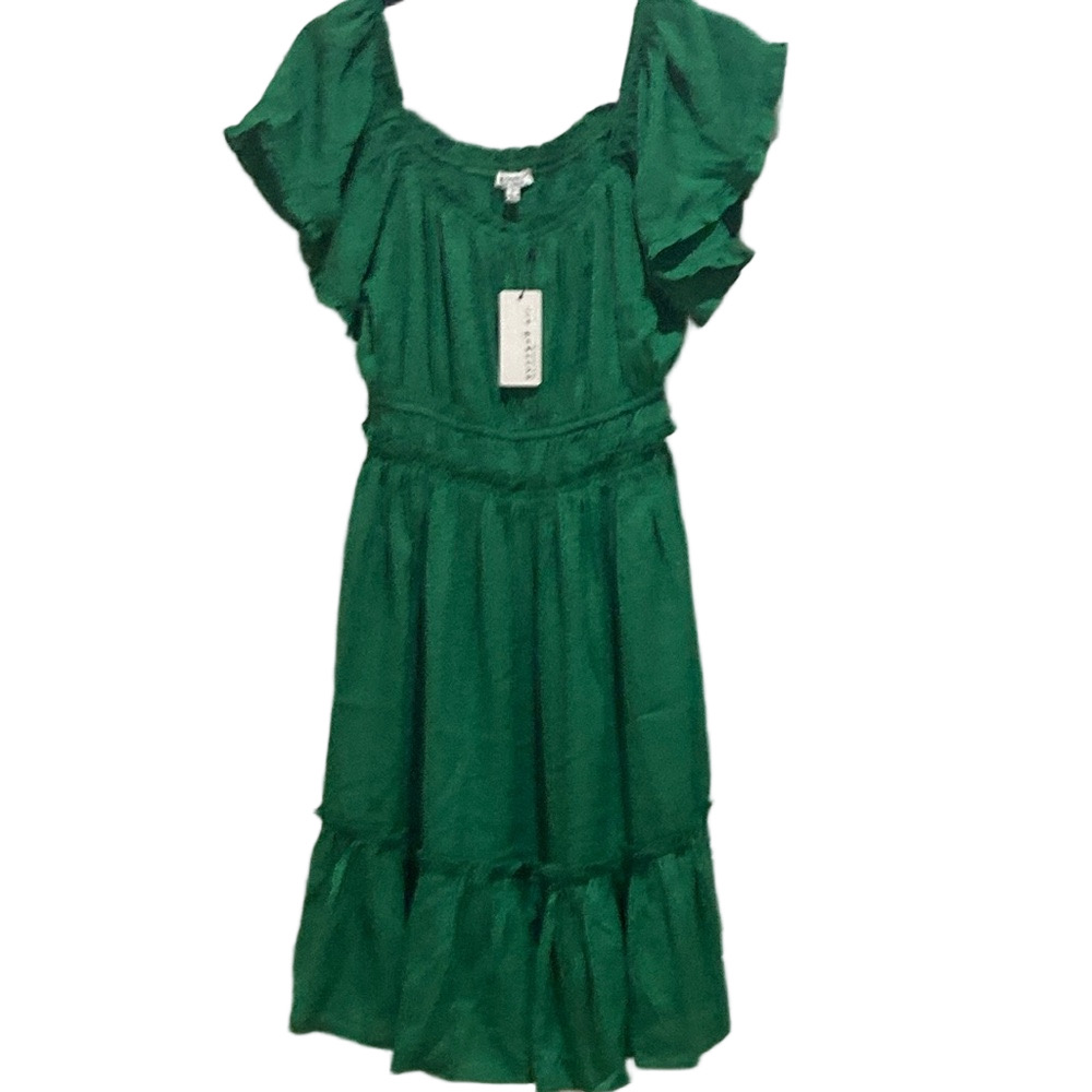 Current Air Green Ruffle Dress